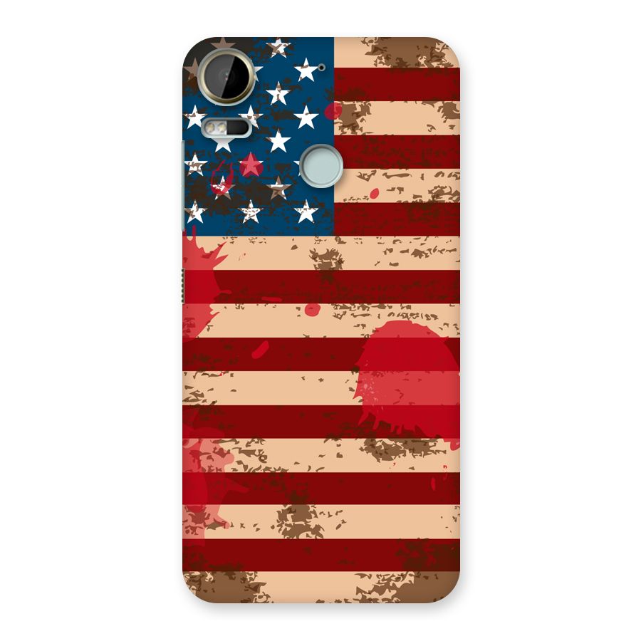 Grunge USA Flag Back Case for Desire 10 Pro