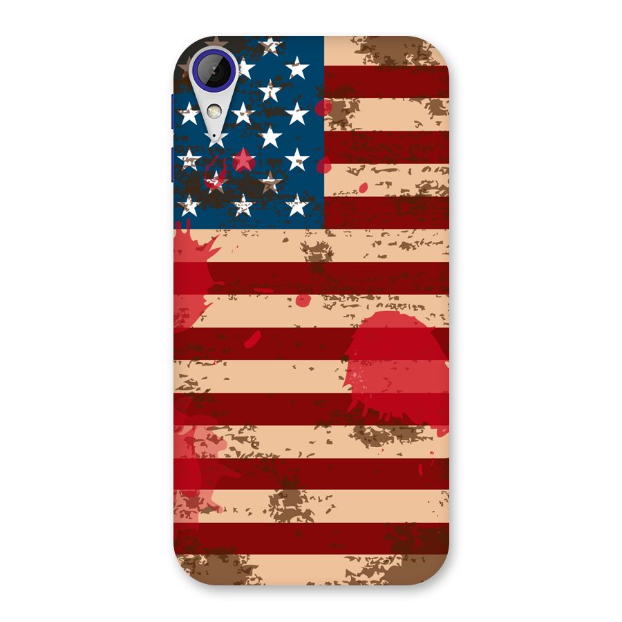 Grunge USA Flag Back Case for Desire 830