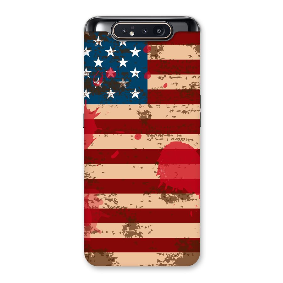 Grunge USA Flag Back Case for Galaxy A80