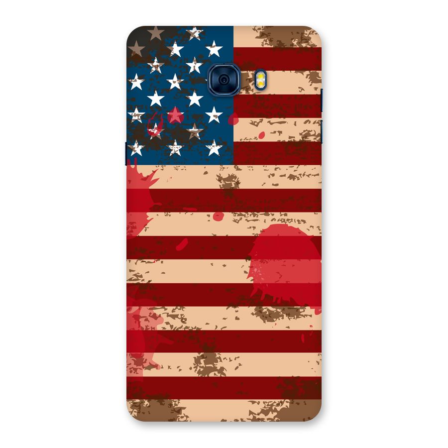 Grunge USA Flag Back Case for Galaxy C7 Pro