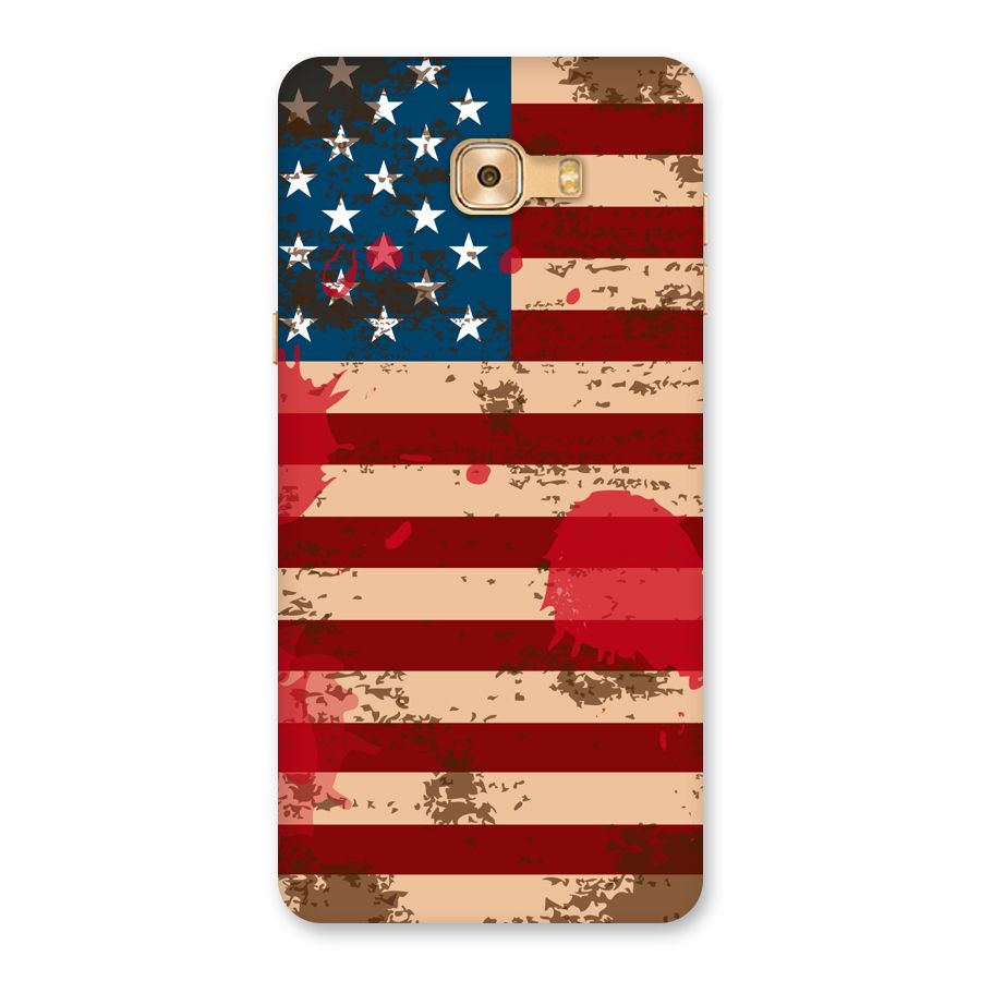 Grunge USA Flag Back Case for Galaxy C9 Pro