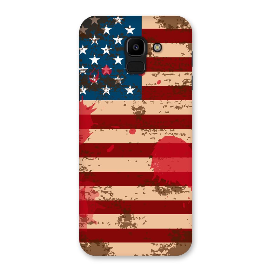 Grunge USA Flag Back Case for Galaxy J6