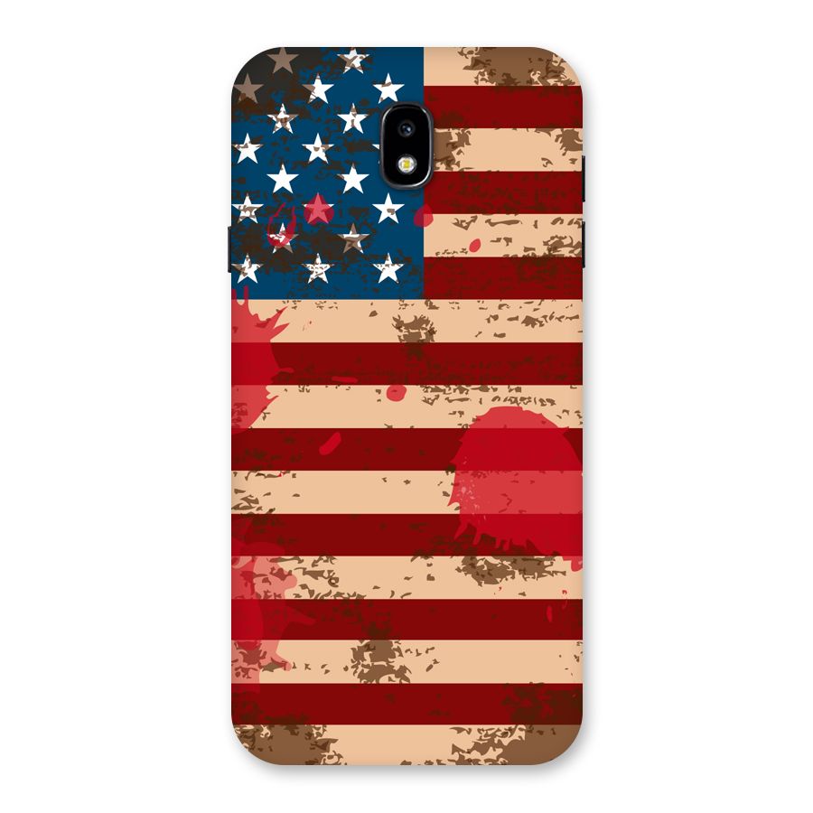 Grunge USA Flag Back Case for Galaxy J7 Pro