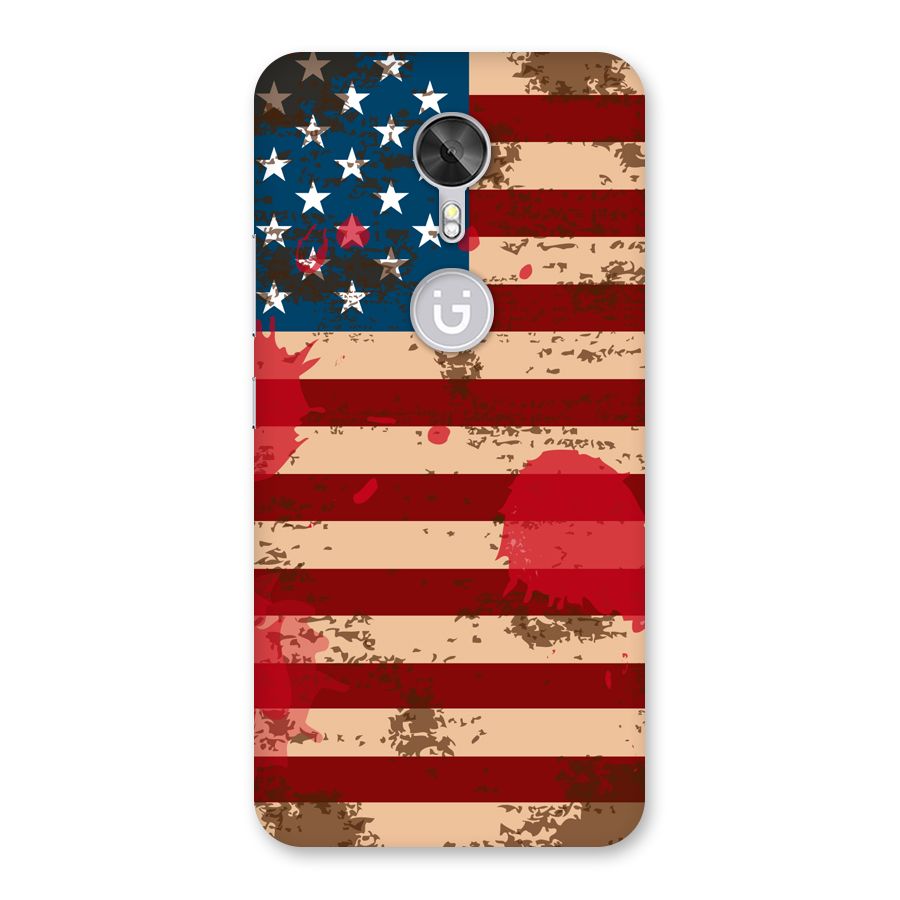 Grunge USA Flag Back Case for Gionee A1