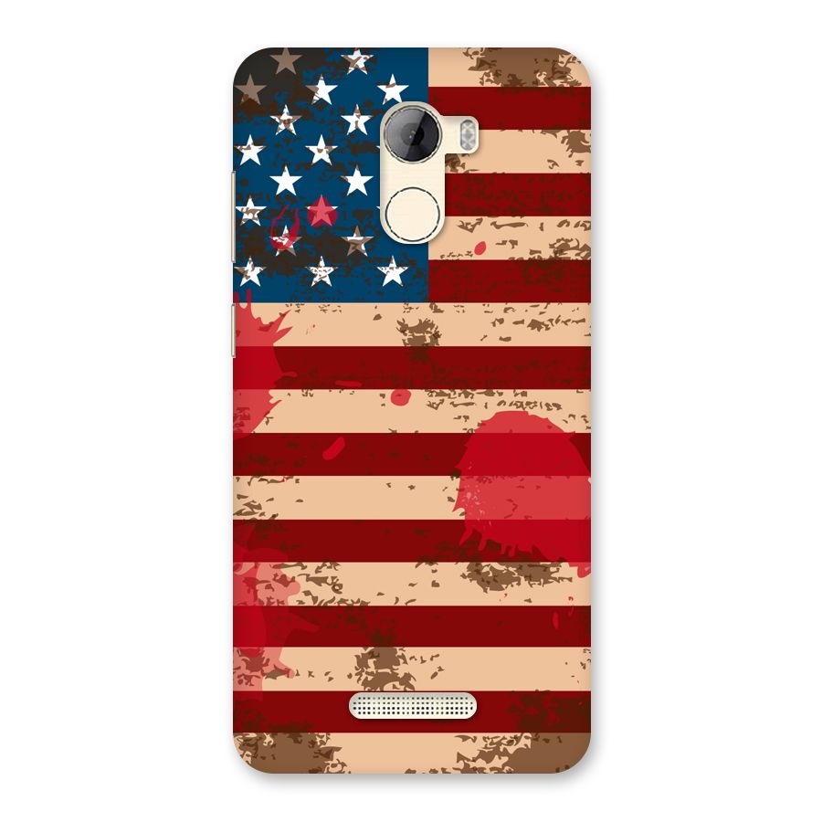 Grunge USA Flag Back Case for Gionee A1 LIte