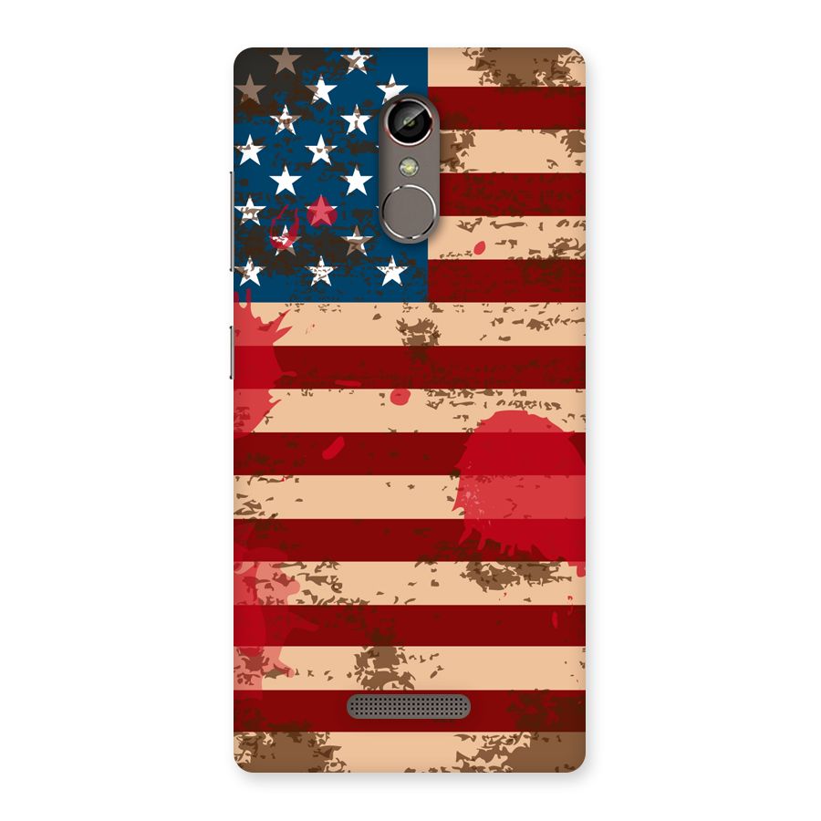 Grunge USA Flag Back Case for Gionee S6s