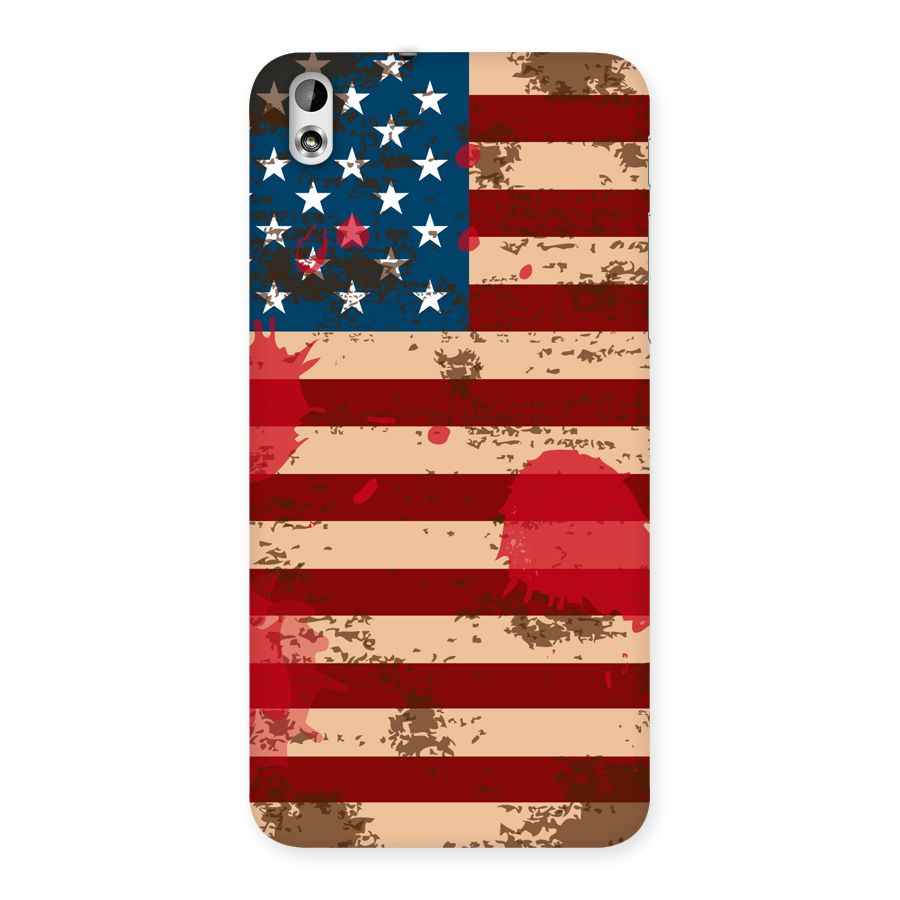 Grunge USA Flag Back Case for HTC Desire 816g