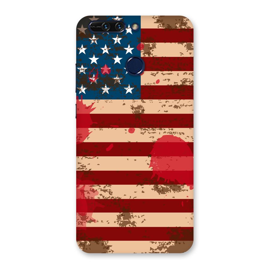 Grunge USA Flag Back Case for Honor 8 Pro