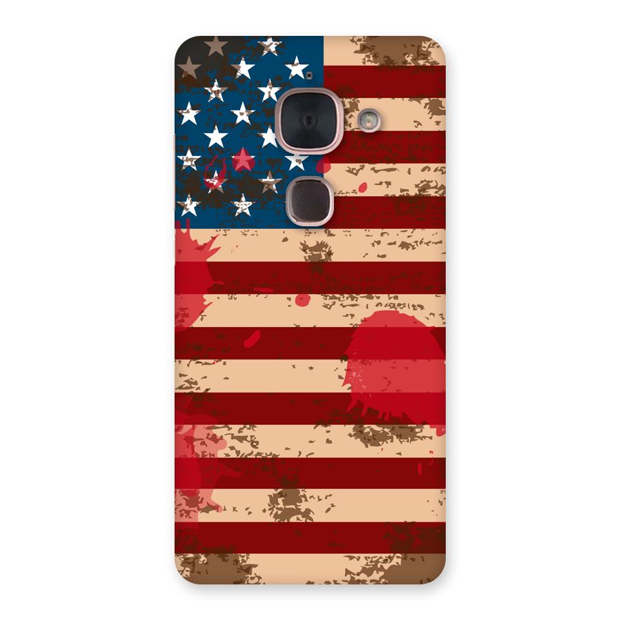 Grunge USA Flag Back Case for Le Max 2
