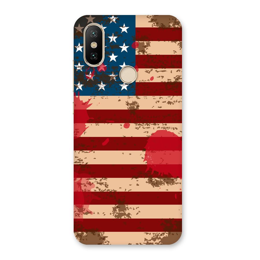 Grunge USA Flag Back Case for Mi A2