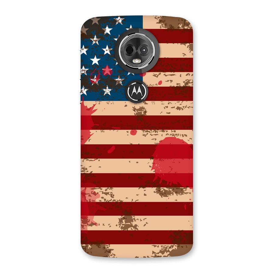 Grunge USA Flag Back Case for Moto E5 Plus