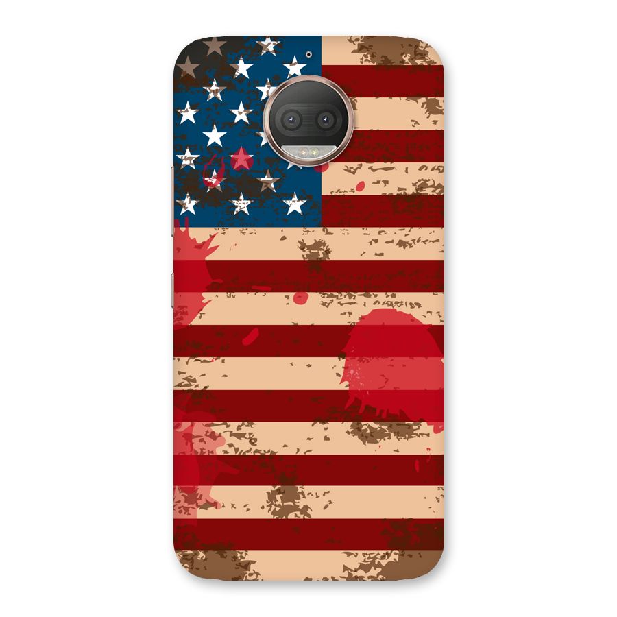 Grunge USA Flag Back Case for Moto G5s Plus