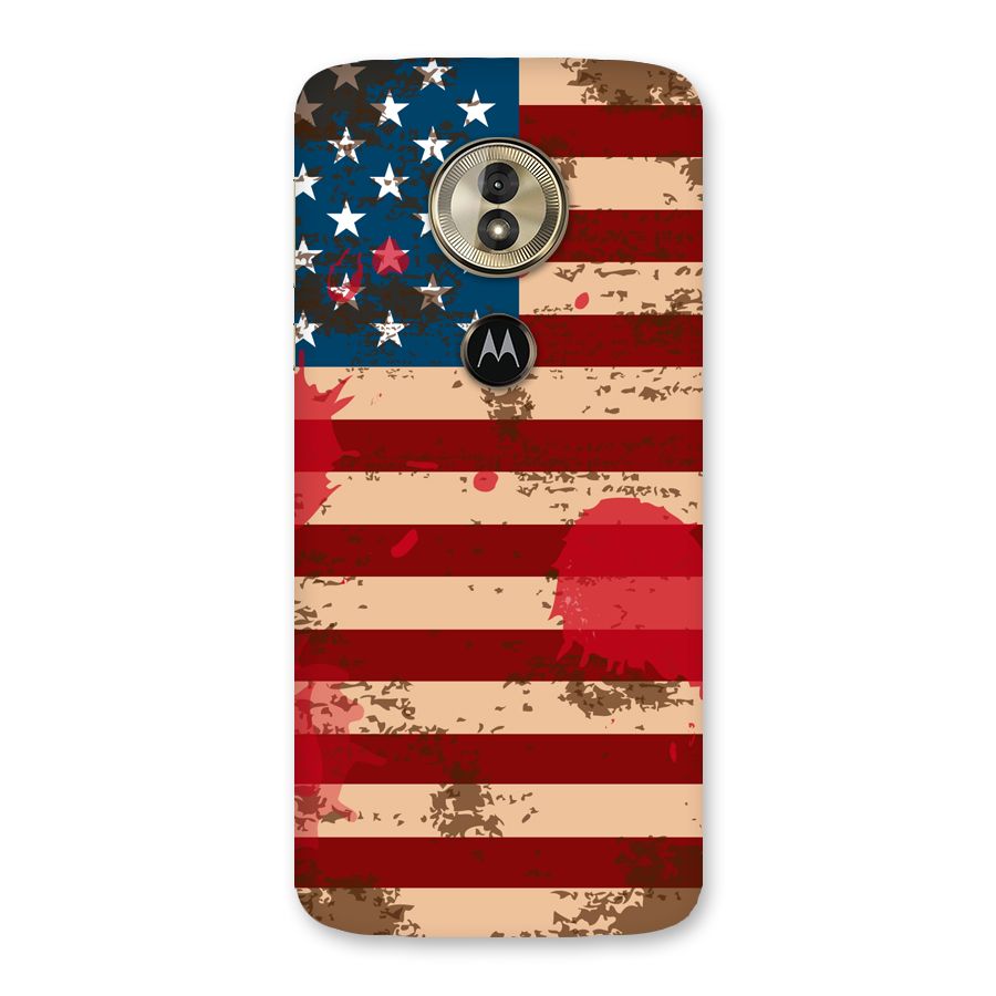 Grunge USA Flag Back Case for Moto G6 Play
