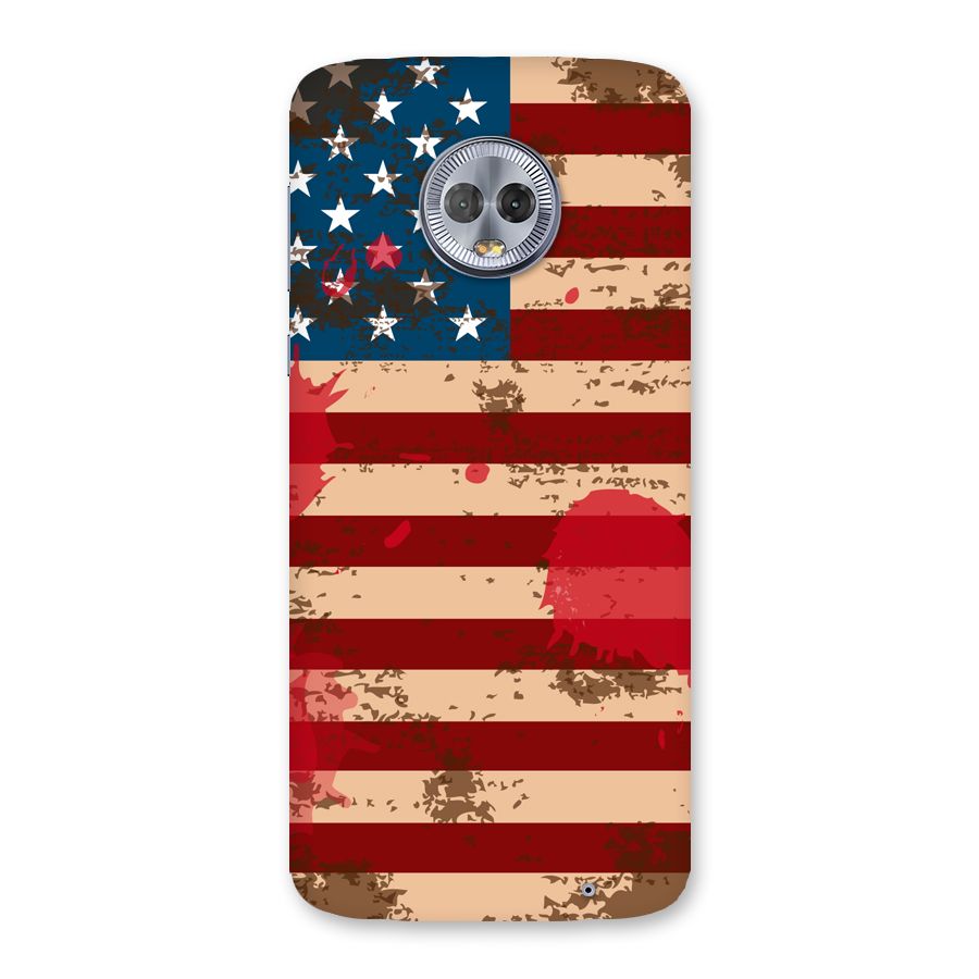 Grunge USA Flag Back Case for Moto G6 Plus