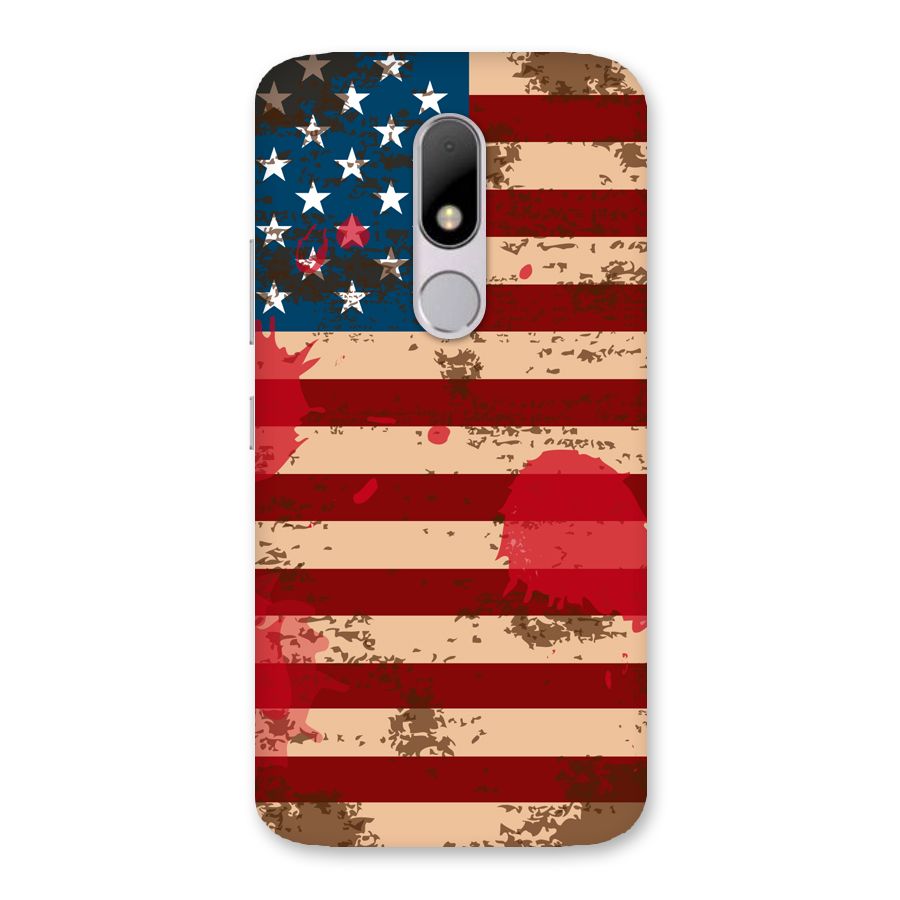 Grunge USA Flag Back Case for Moto M