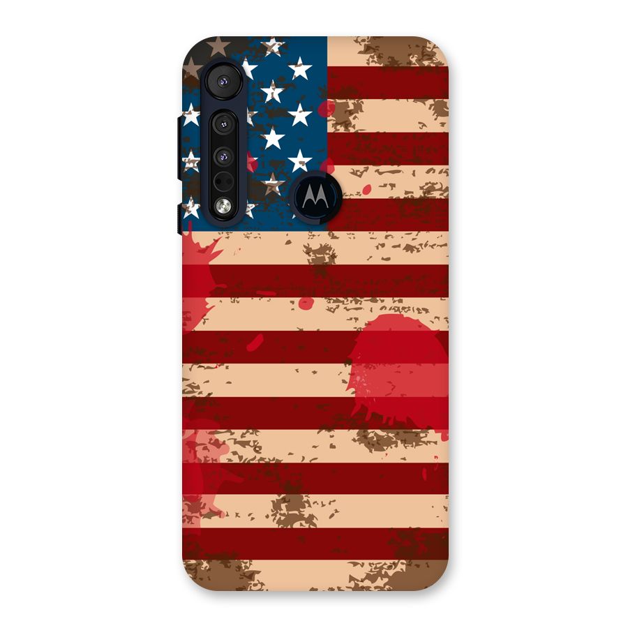 Grunge USA Flag Back Case for Motorola One Macro