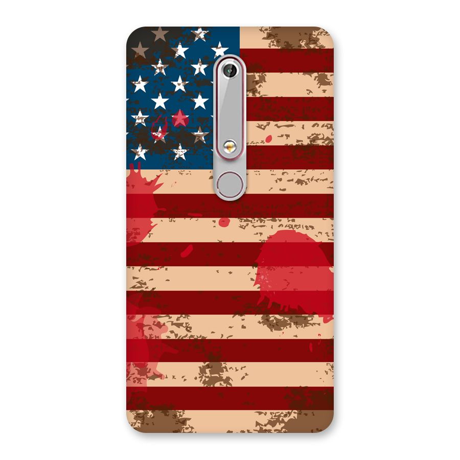 Grunge USA Flag Back Case for Nokia 6.1