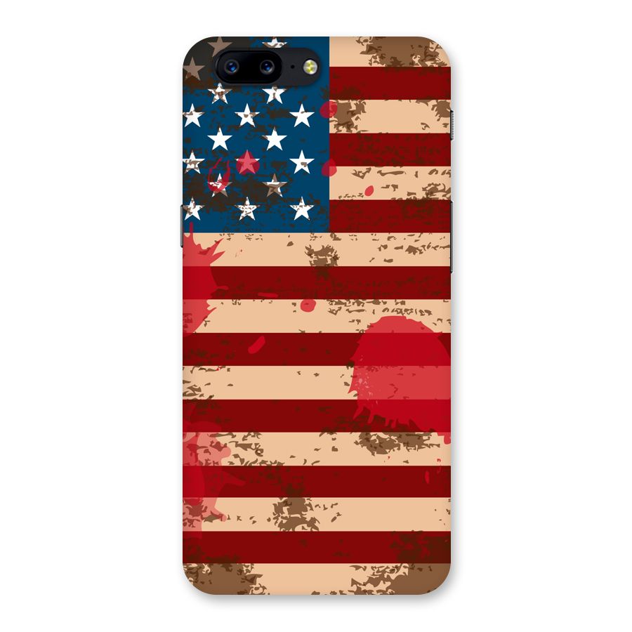 Grunge USA Flag Back Case for OnePlus 5