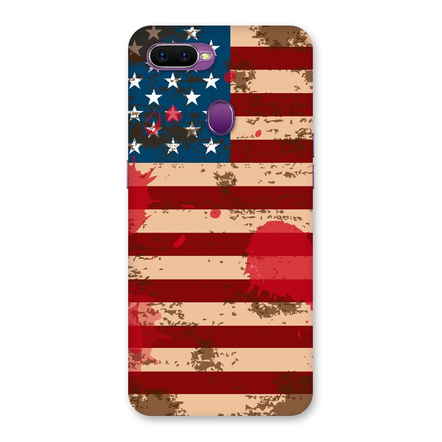 Grunge USA Flag Back Case for Oppo F9