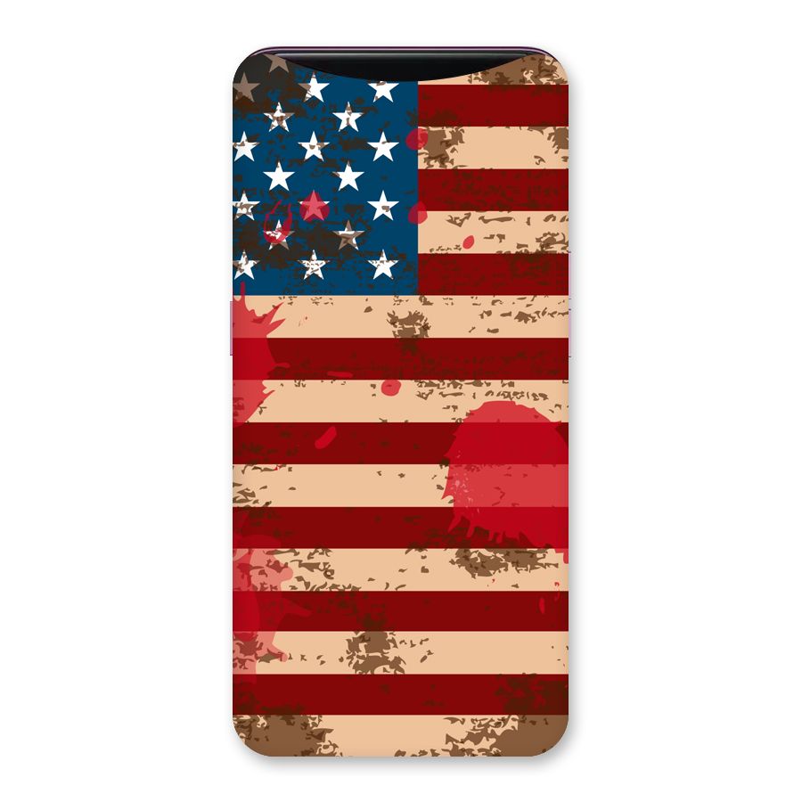 Grunge USA Flag Back Case for Oppo Find X