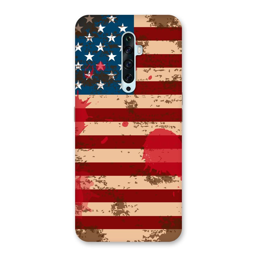 Grunge USA Flag Back Case for Oppo Reno2 Z