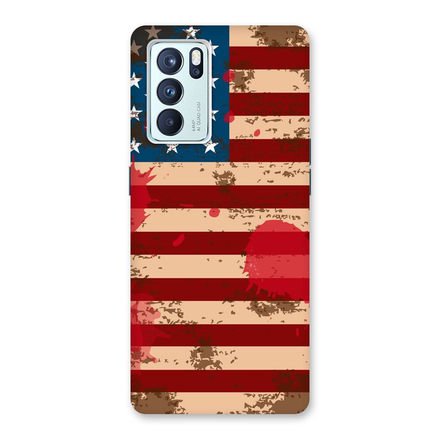 Grunge USA Flag Back Case for Oppo Reno6 Pro 5G