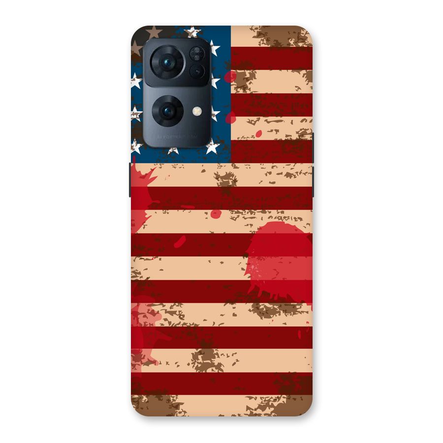 Grunge USA Flag Back Case for Oppo Reno7 Pro 5G