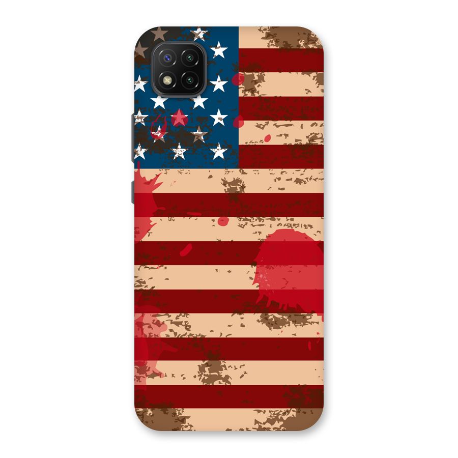 Grunge USA Flag Back Case for Poco C3