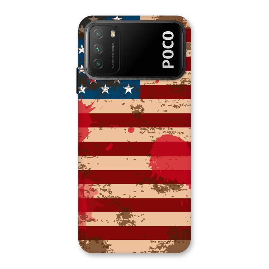 Grunge USA Flag Back Case for Poco M3