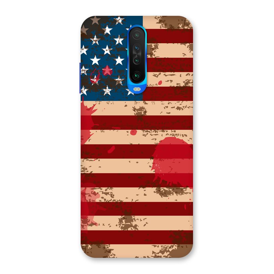 Grunge USA Flag Back Case for Poco X2