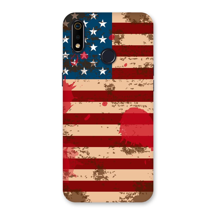 Grunge USA Flag Back Case for Realme 3i