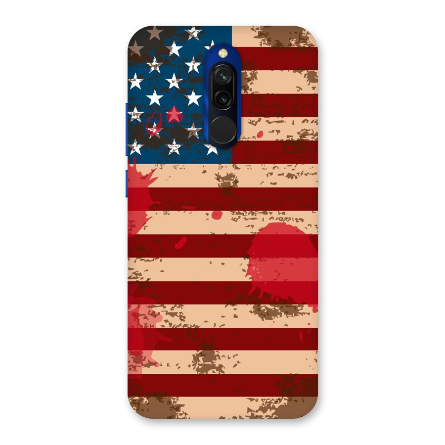 Grunge USA Flag Back Case for Redmi 8
