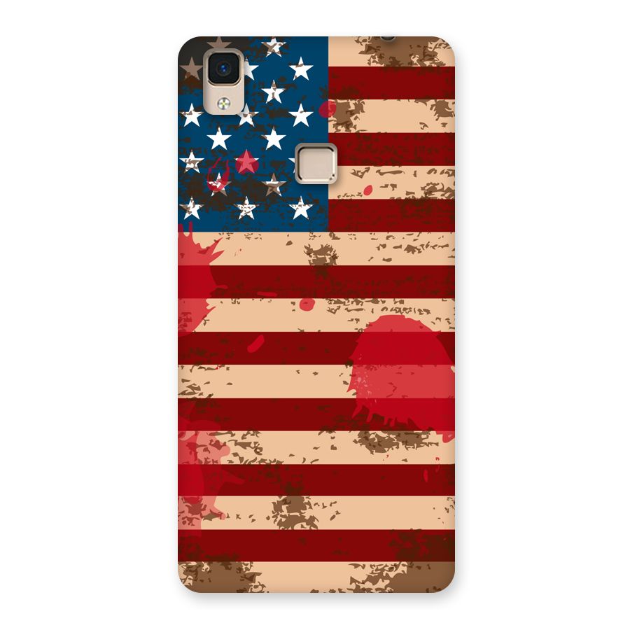 Grunge USA Flag Back Case for V3 Max