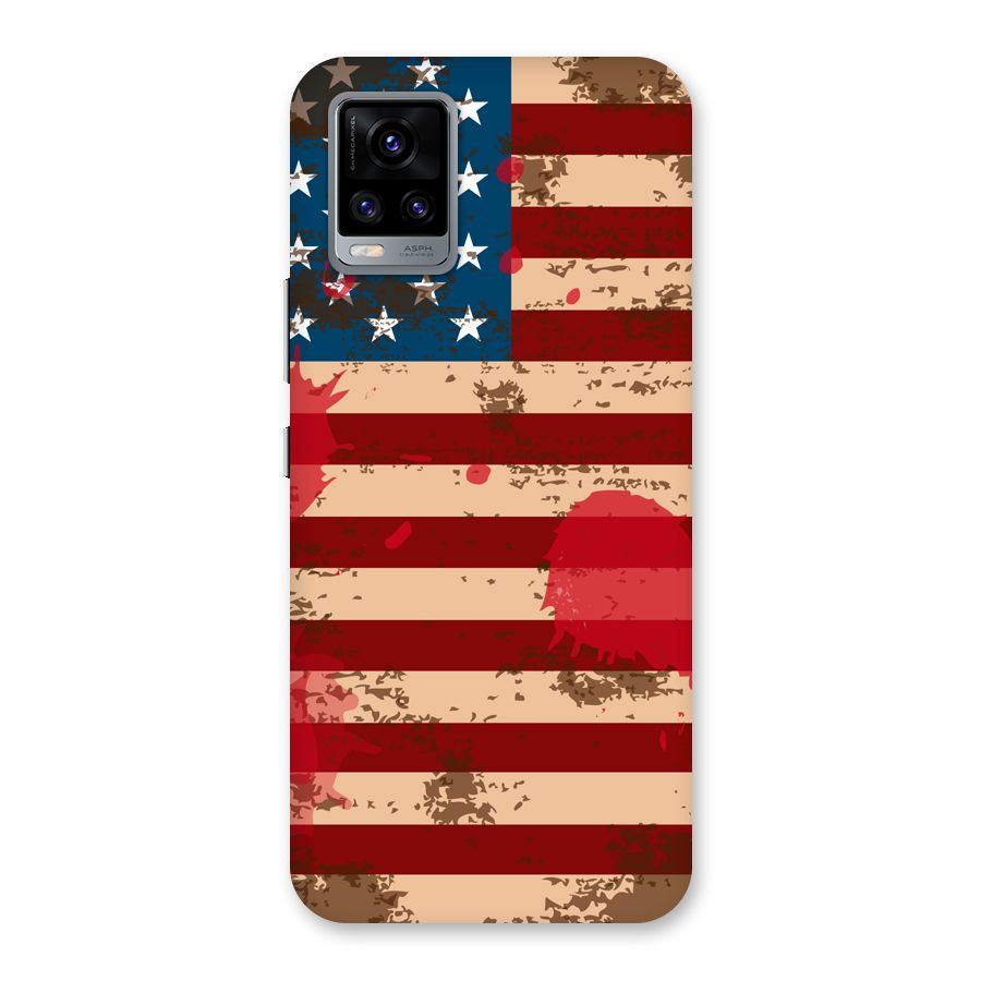 Grunge USA Flag Back Case for Vivo V20
