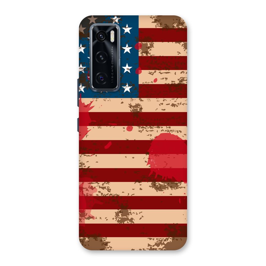 Grunge USA Flag Back Case for Vivo V20 SE