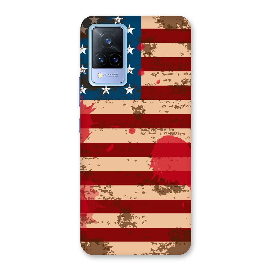 Grunge USA Flag Back Case for Vivo V21 5G