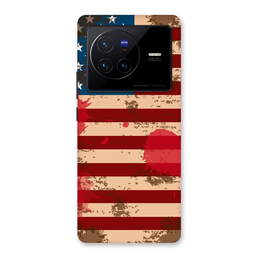 Grunge USA Flag Back Case for Vivo X80