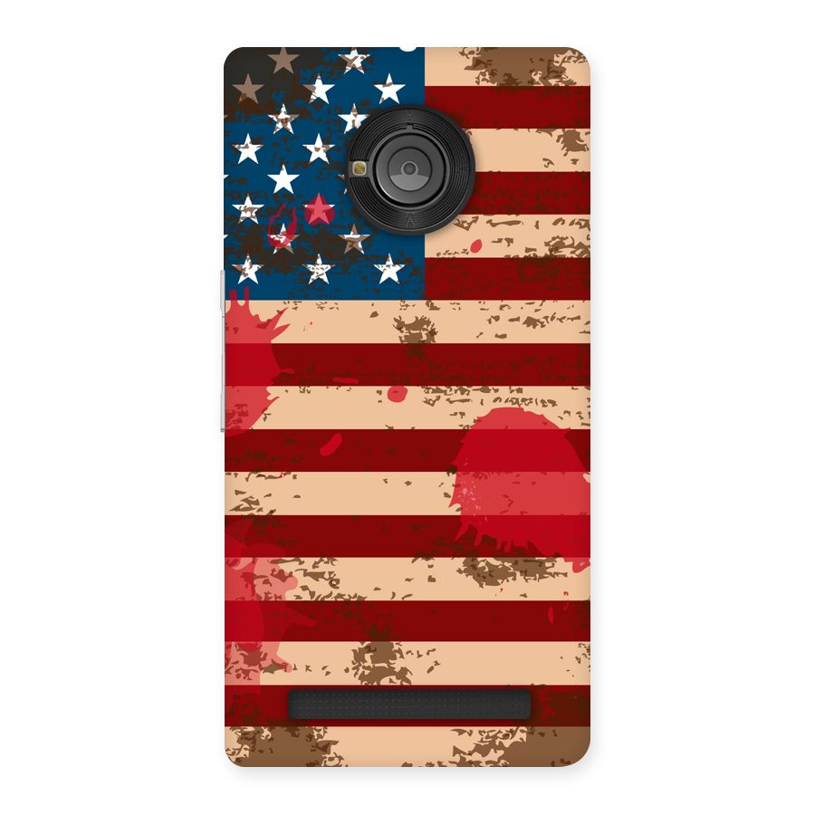 Grunge USA Flag Back Case for Yu Yunique