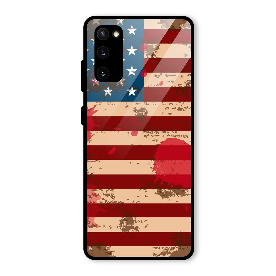 Grunge USA Flag Glass Back Case for Galaxy S20 FE 5G