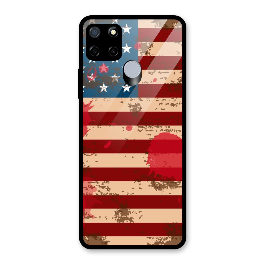 Grunge USA Flag Glass Back Case for Realme Narzo 30A