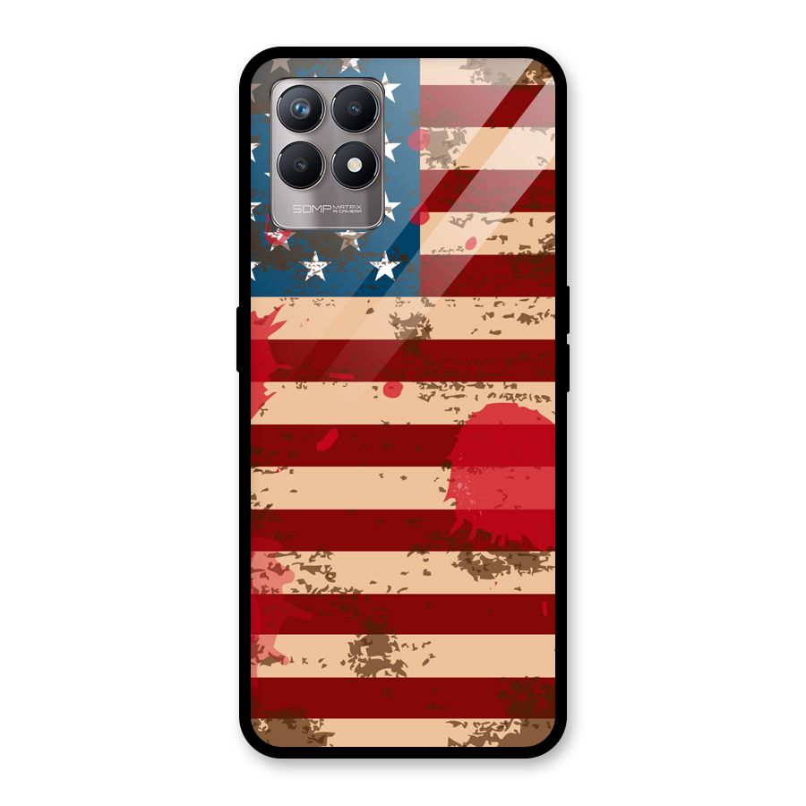 Grunge USA Flag Glass Back Case for Realme Narzo 50