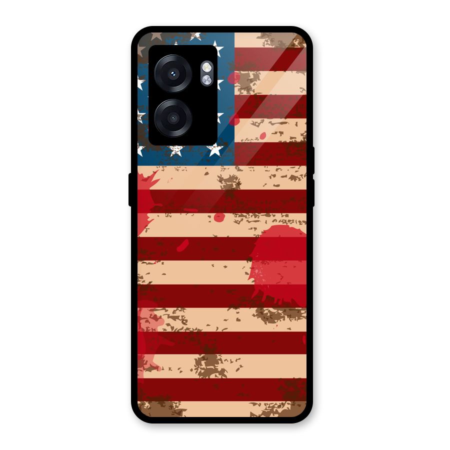 Grunge USA Flag Glass Back Case for Realme Narzo 50 5G