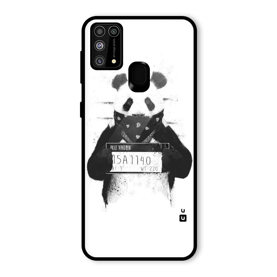 Guilty Panda Glass Back Case for Galaxy F41