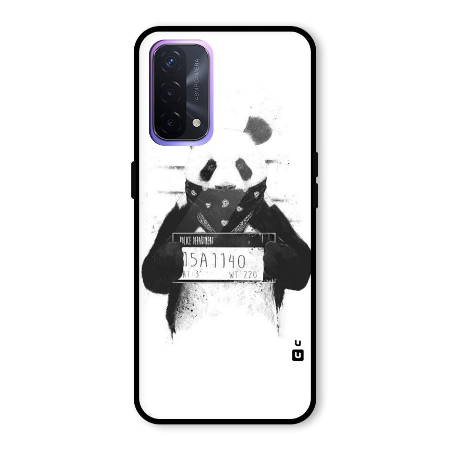 Guilty Panda Glass Back Case for Oppo A74 5G