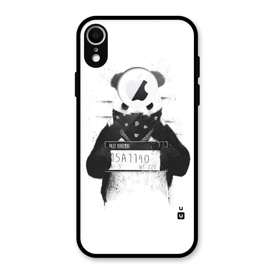 Guilty Panda Glass Back Case for iPhone XR Logo Cut