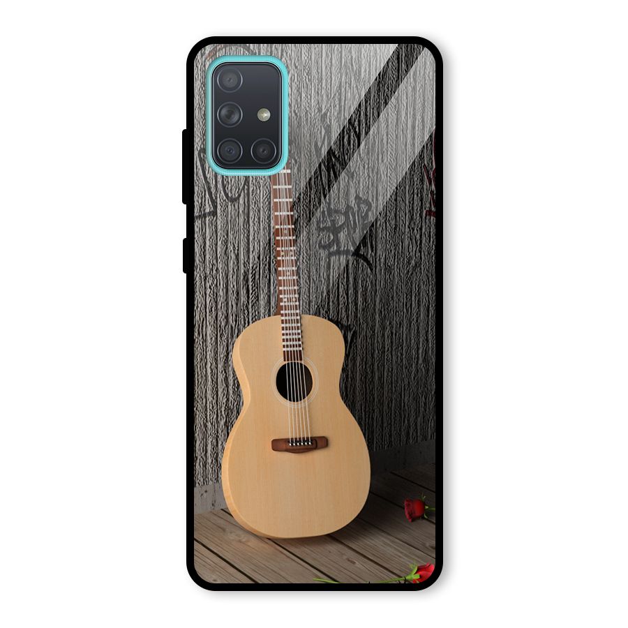 Guitar Classic Glass Back Case for Galaxy A71
