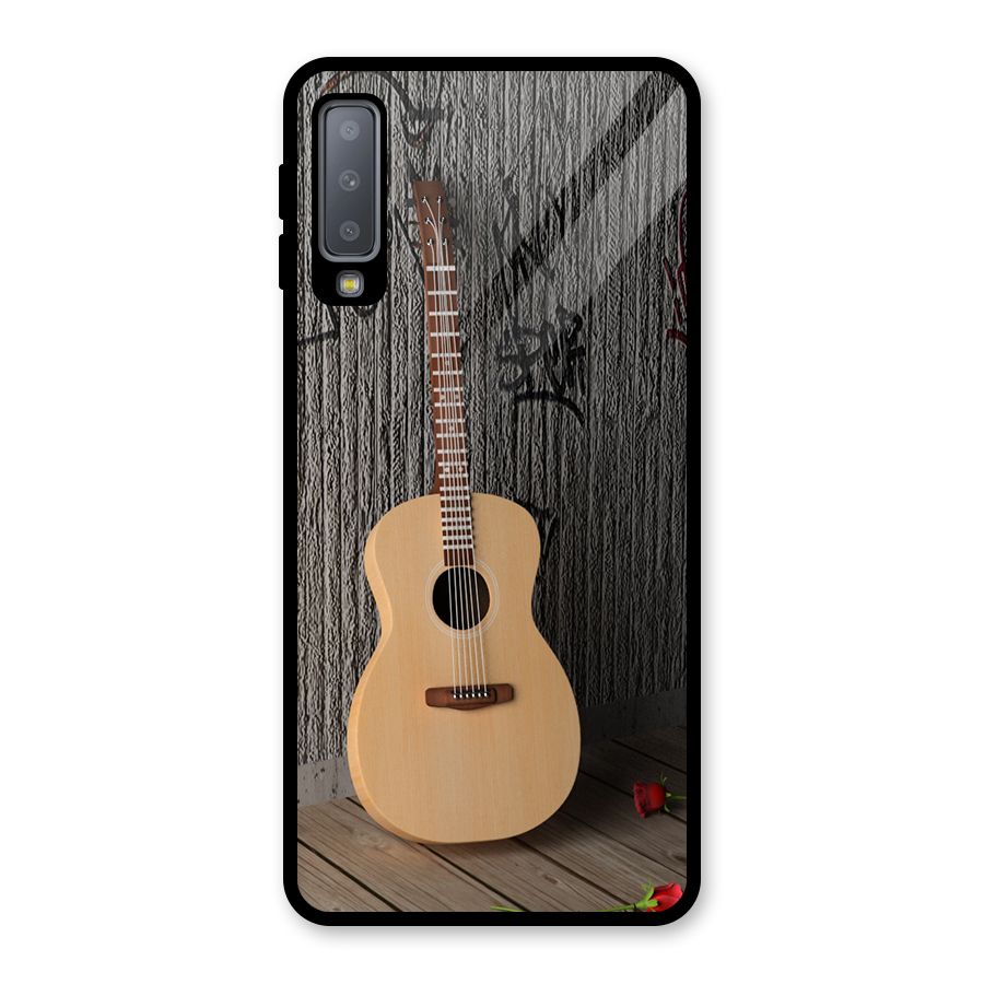 Guitar Classic Glass Back Case for Galaxy A7 (2018)