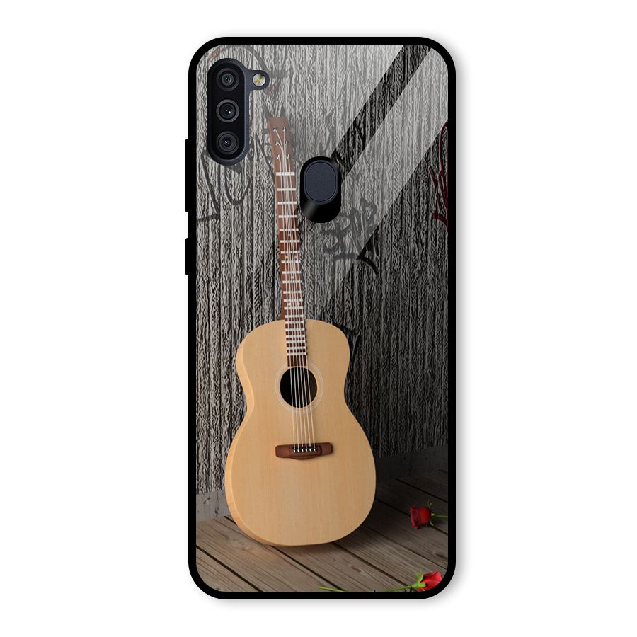 Guitar Classic Glass Back Case for Galaxy M11