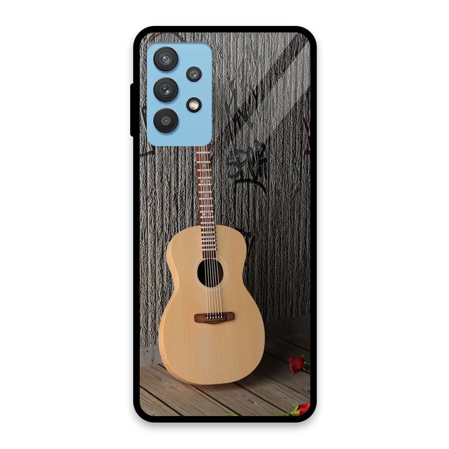 Guitar Classic Glass Back Case for Galaxy M32 5G