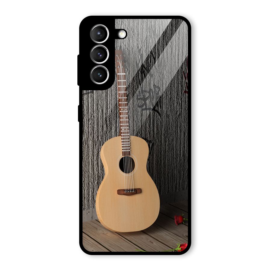 Guitar Classic Glass Back Case for Galaxy S21 5G
